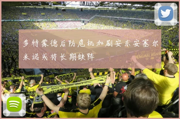 多特蒙德后防危机加剧安东安塞尔米诺或将长期缺阵